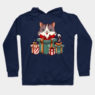 Christmas cat cute design Hoodie